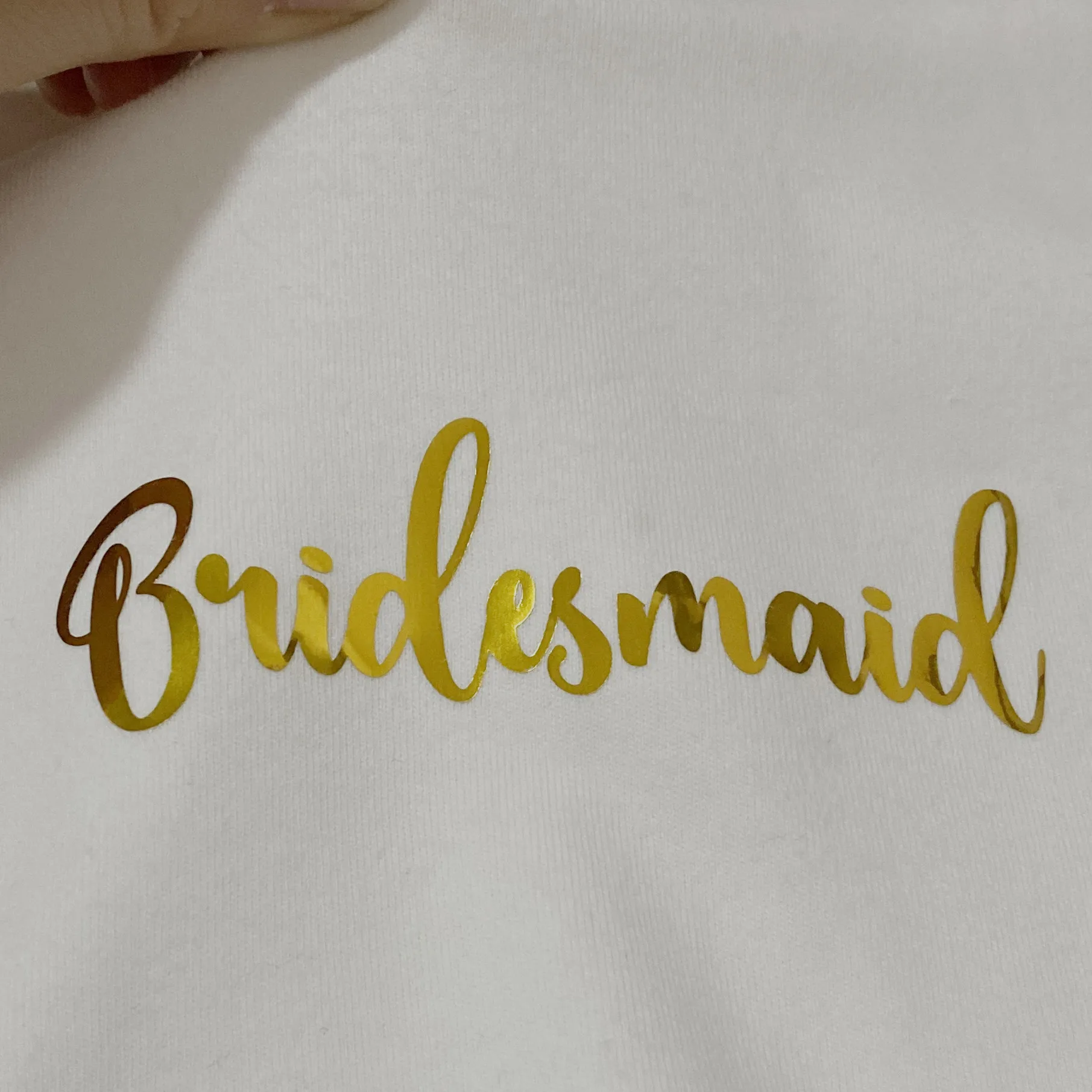 Personalized Name Sticker Golden Clothing Baby Suit Heat Transfer Vinyl Decal Custom Iron on Label DIY Bride Silk Robe Decor