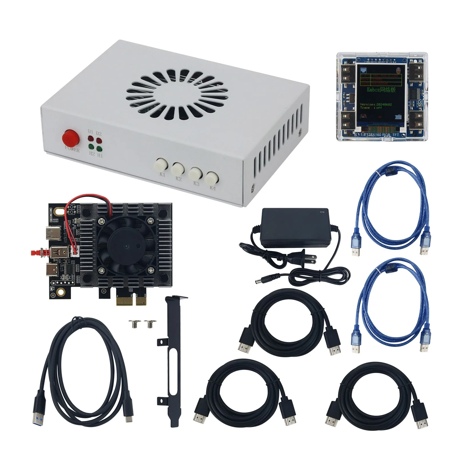 Video overlay box compatible video processor + STARK 75T DMA board + KMBOX NET version DIY kit