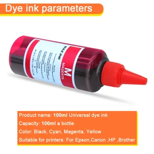 Universal Dye Ink Kits für Brother Drucker Tintenstrahl, wiederaufladbare Patrone, Masseninte, HP, Canon, Epson, BK, C, M, Y, 100ml 10 Hauptumsatz von EPSOM - №8