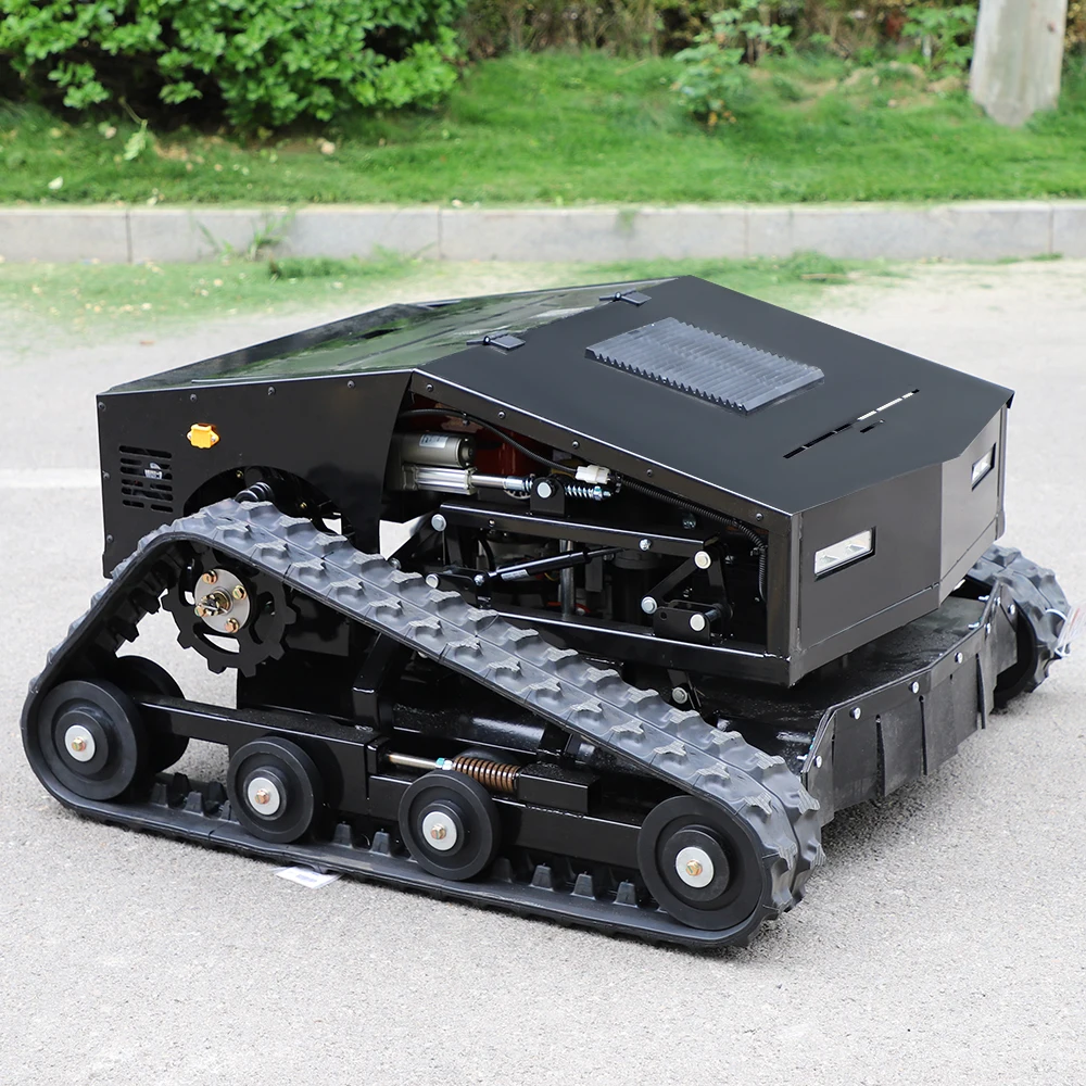 

Газонокосилка с дистанционным управлением для фермы, эффективность кошения 3800M2/H, гусеничная газонокосилка для продажи Газонокосилка для очистки садовых сельскохозяйственных угодий