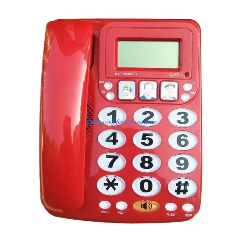 H9EB KX-2035CID Fixed Landline Home Telephone Caller Display Adjustable Tone Speed Dial Handsfree Functions Large Button