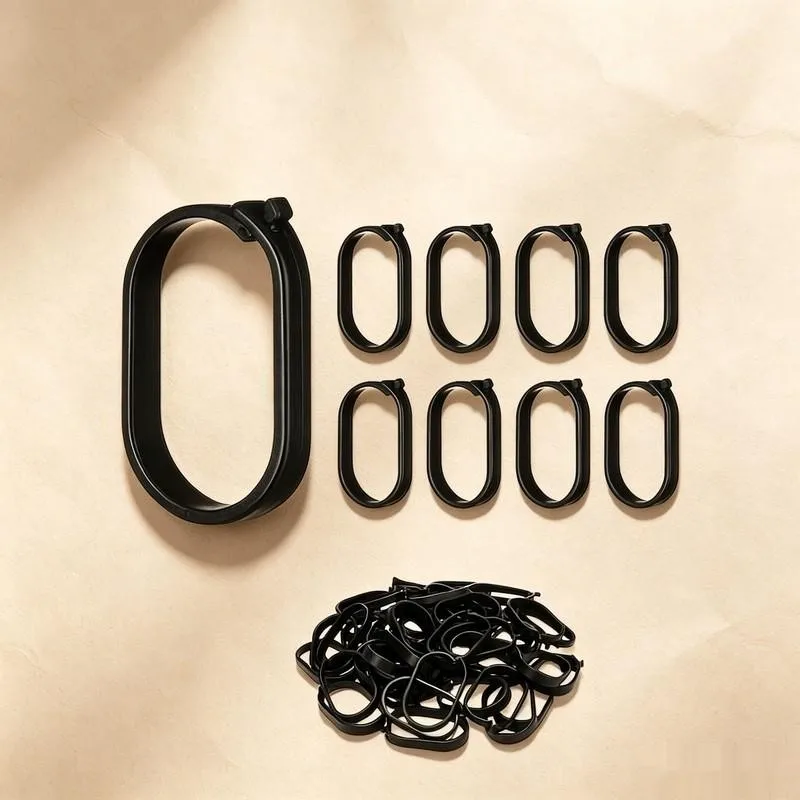 14 pcs Heavy Duty Plastic Rings with No Drill Installation, ideal for Gazebo Curtain Hanging and Outdoor Sun Shade
