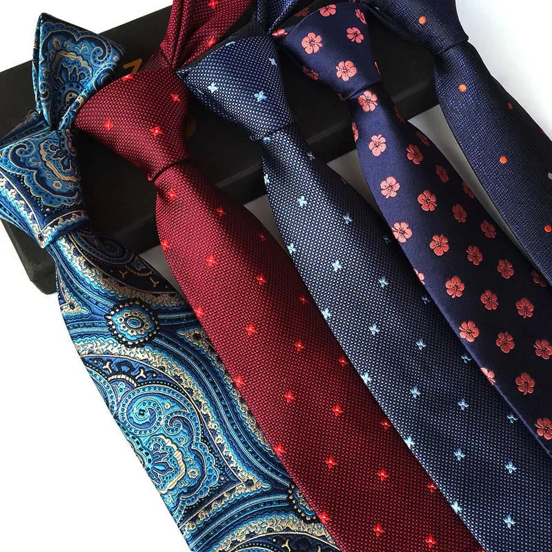 Classic Plaid Neck Ties 8cm Paisley Ties for Men Formal Wear Business Suit Wedding Party Designer Neckwear Corbatas De Flores