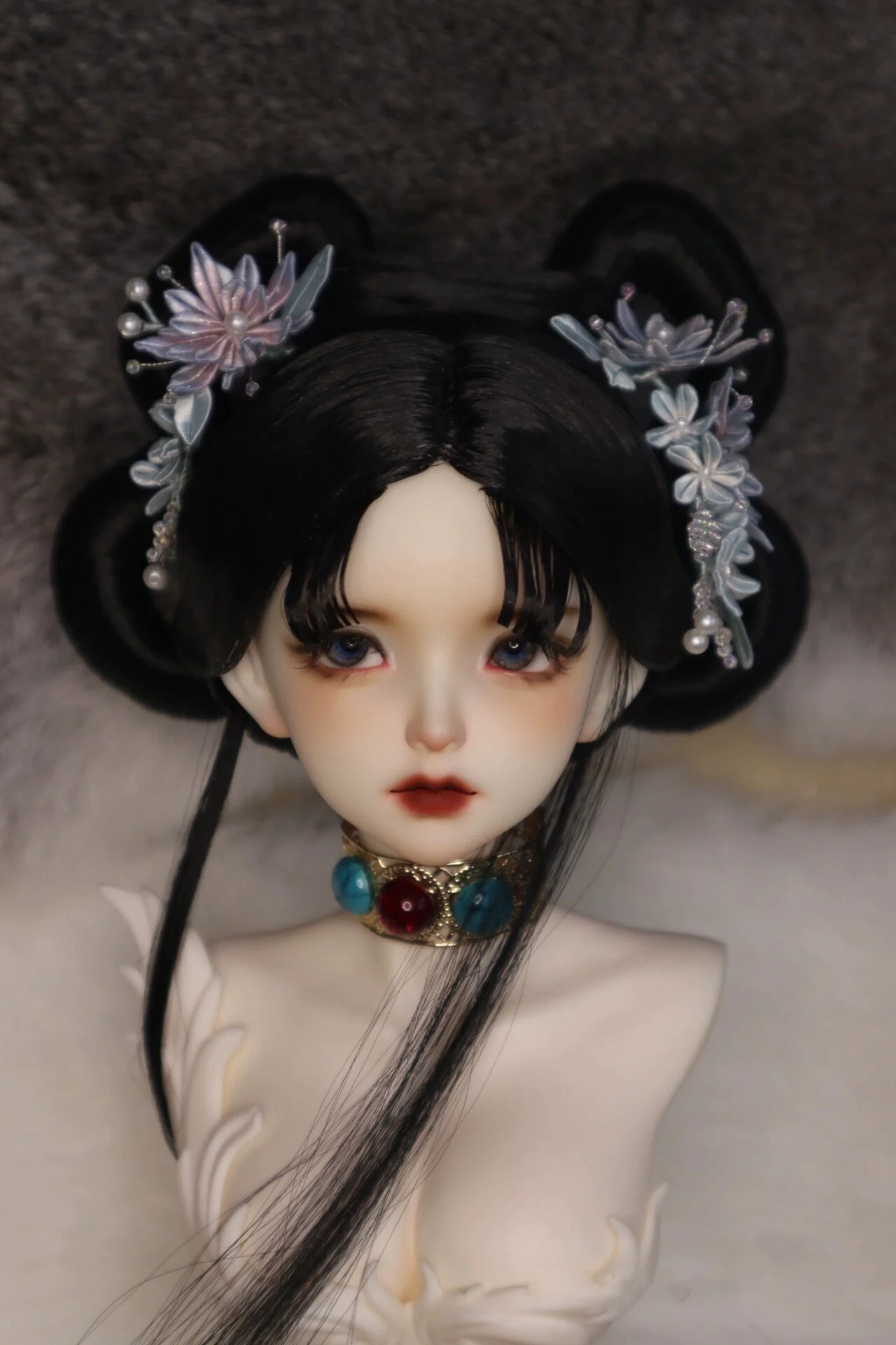 1/6 1/4 1/3 alte Kostüm BJD Perücke Hanfu Puppe Zubehör lange Haare Retro Perücken für BJD/SD YOSD MSD SD13 großes Mädchen SSDF C1359