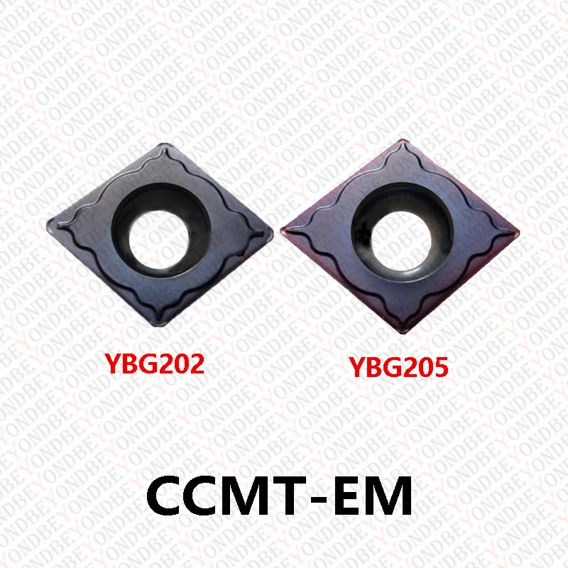 Inserto de carburo CCMT CCMT060204 CCMT060208 CCMT09T304-EF CCMT09T308-EM-HM CCMT120404 CCMT120408 CCMT120412-HF-HR YBG202 YBG205