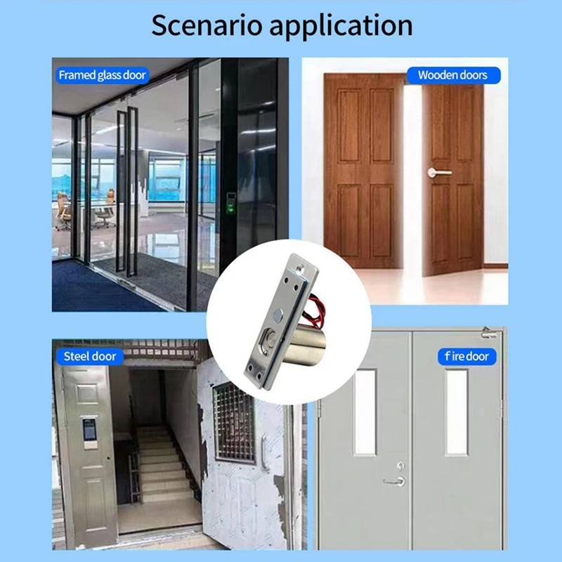 Waterproof Electronic Drop Bolt NC Door Lock DC 12V Induction Auto Deadbolt For Enhanced Daily Security