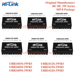 Hi-Link URB2403S-3WR3 URB2405S-3WR3 URB2412S-3WR3 URB2415S-3WR3 URB2424S-3WR3 3.3V/5V/12V/15V/24V DC DC isolated power module 3W