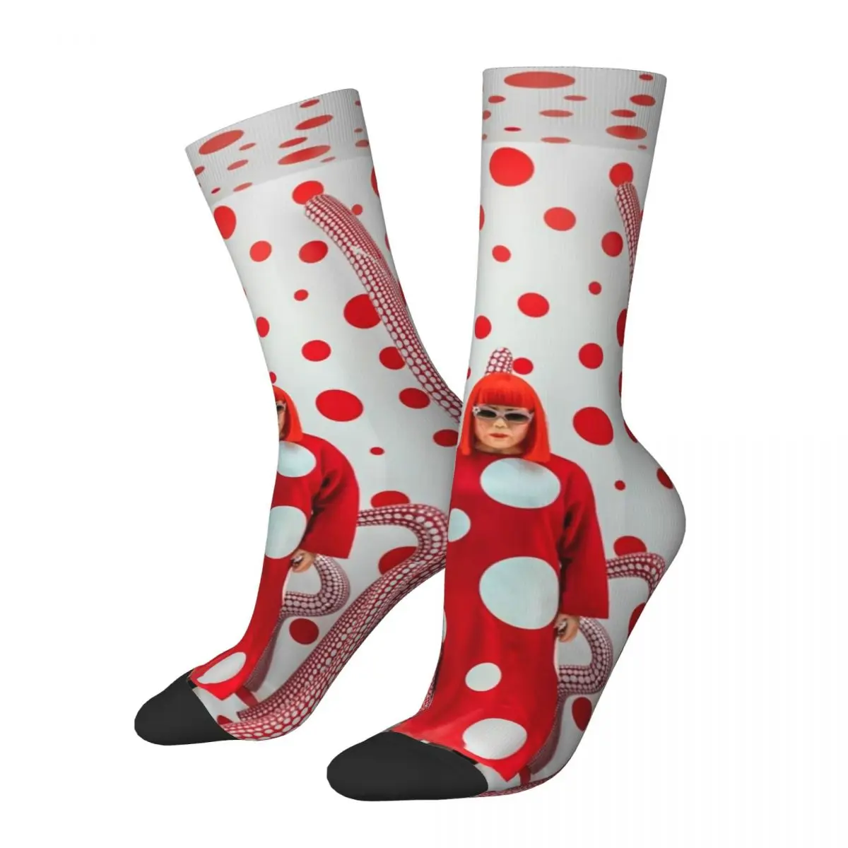 

Yayoi Kusama Painting Socks Men Women Funny Art Mystery Socks Harajuku Spring Summer Autumn Winter Middle Tube Socks Gift