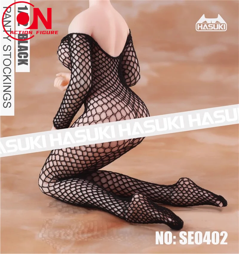 HASUKI SE04 1/12 مقياس أنثى سلس شبكة جوارب طويلة جورب الملابس والاكسسوارات نموذج ل 6 ''أنثى الجندي عمل الشكل الجسم #2