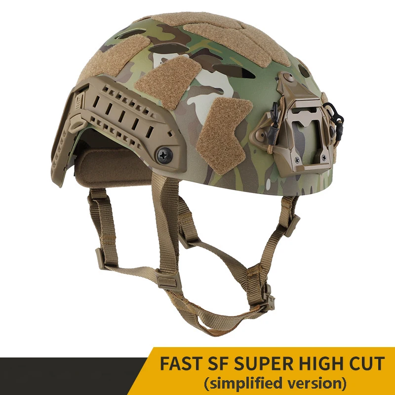 OPS-CORE SF Super High Cut Tactical Helmet, Camouflage Helmet, Simplified Version