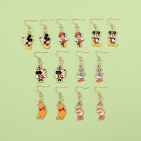 Disney Series Cartoon Earrings for Girls, Donald Duck, Pooh Bear, Cute Mickey and Minne Girls Earrings, Sweet Gifts
