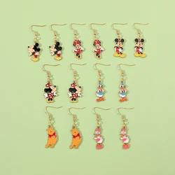 Disney Series Cartoon Earrings for Girls, Donald Duck, Pooh Bear, Cute Mickey and Minne Girls Earrings, Sweet Gifts