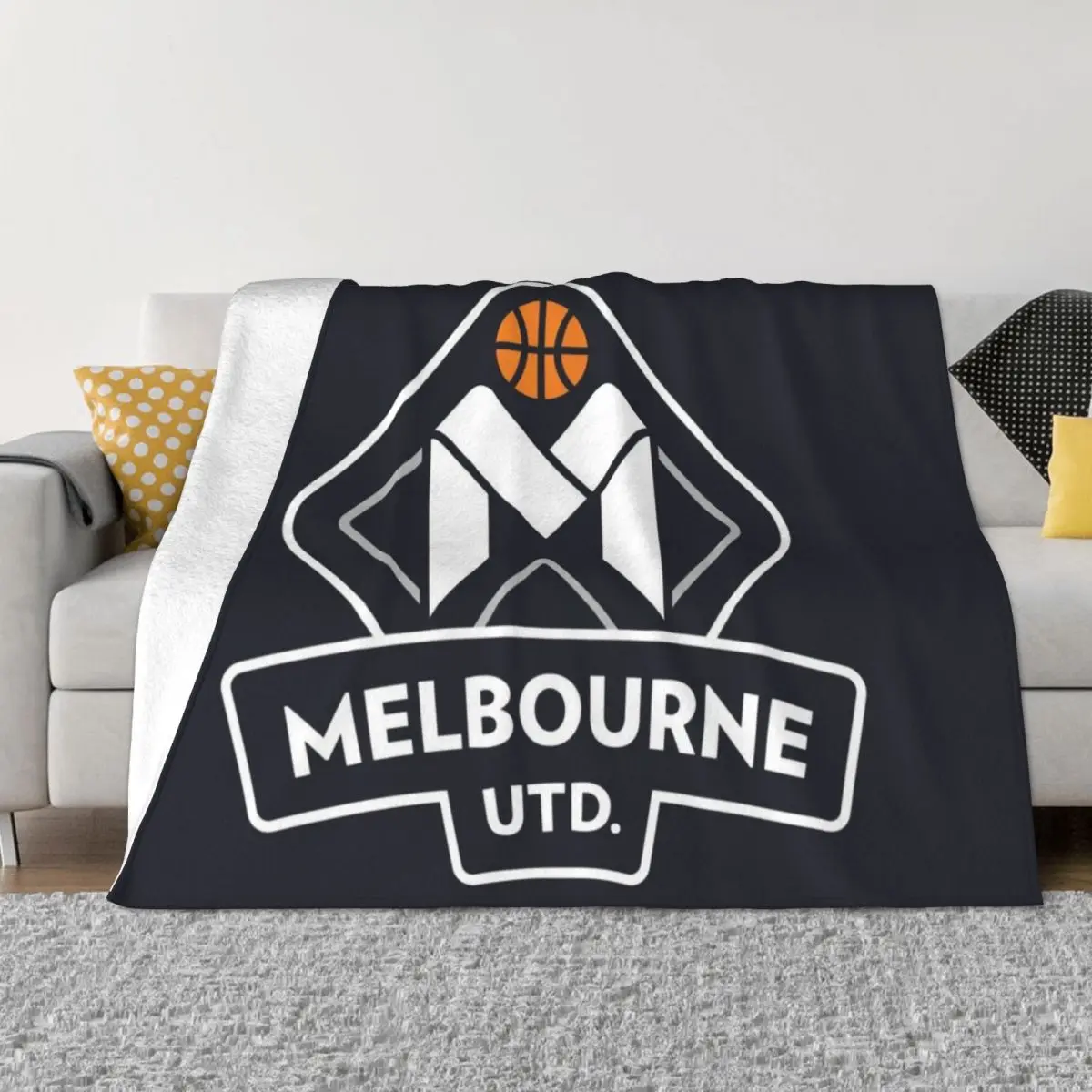 Melbourne United Throw Blanket Decorative Beds warm winter Designers Blankets