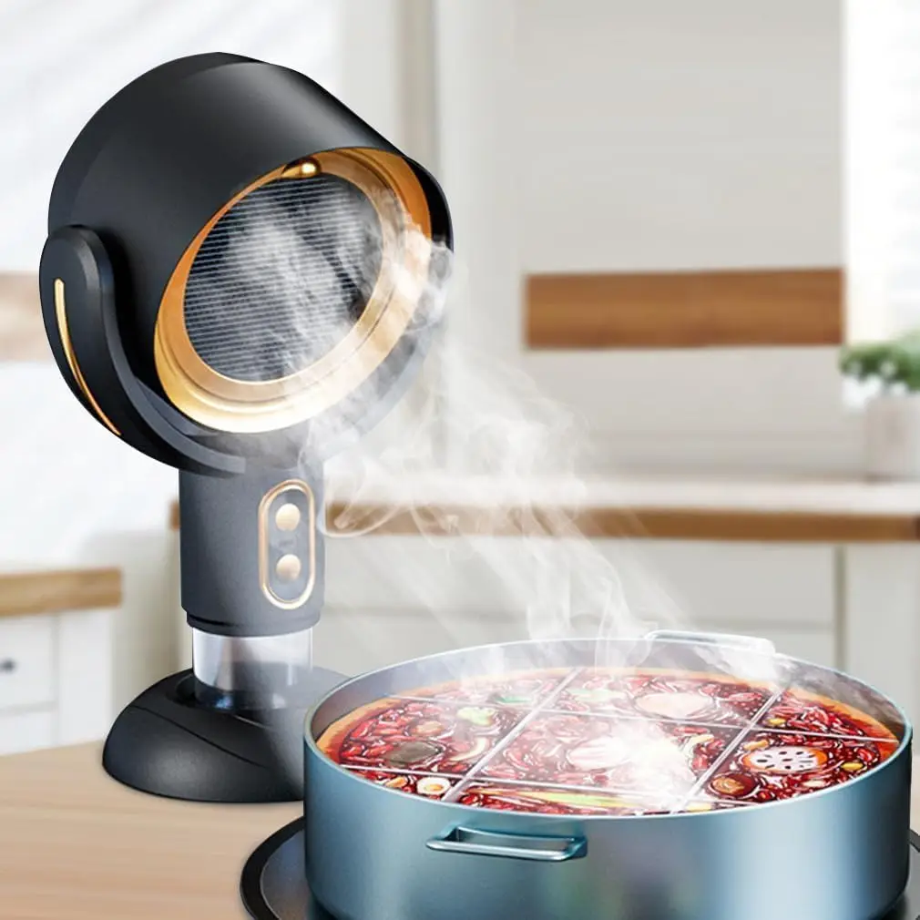 

Portable Range Hood, Desktop Range Hood with 2 Speed Exhaust Fan, Detachable Aluminum Filter, Large Oil Collection Cup,