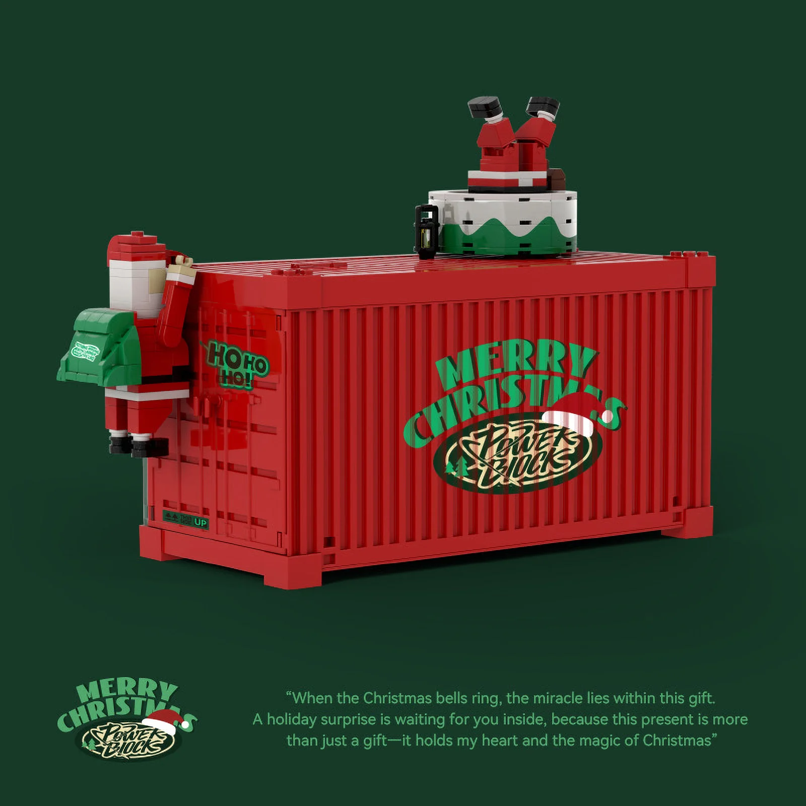 Camion ramassage voitures modèle briques avec boîte d'affichage arbre de noël véhicules jouets assemblage ornements MOC blocs de construction enfants cadeaux