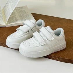 2025 New Spring Children Shoes Leather White Kids Tennis Breathable Fashion Outdoor Boys Girls Sneakers Size 26-37