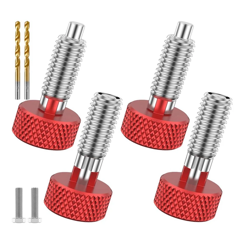 Quick Release Pins Kit para Rolling Toolbox, punho recartilhado, aço inoxidável Lock, M6