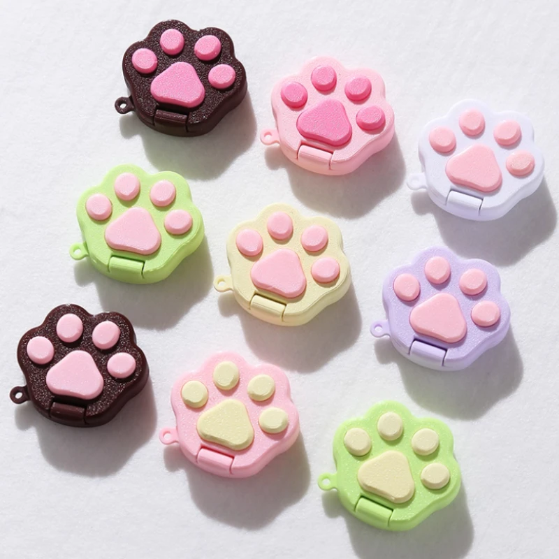 لطيف صغير القط مخلب لوحة المحمولة المائية الصباغ التعبئة صندوق فارغ ثلاثية الأبعاد الطباعة لوحة ألوان مائية صندوق لوازم الفن #6