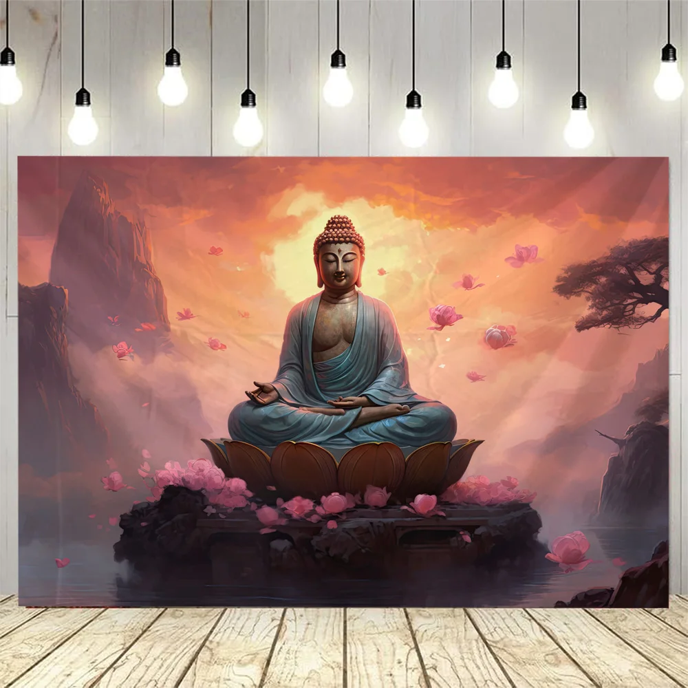 

Meditation Buddha Tapestry Hippie Mandala Home Decoration Background Poster Living Room Dormitory Studio Fabric Mural