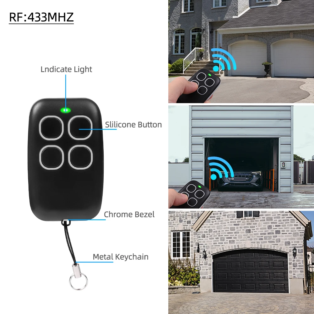Mando a distancia multifunción de 300MHZ-915MHZ, copia de código fijo, conmutación de modo Dual, mando a distancia RF de 4 teclas