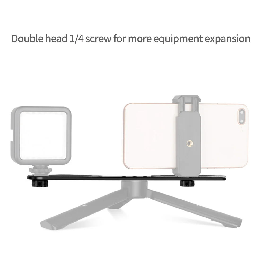 Universal Double End Light Stand Holder Flash Bracket Mount Tripod with 2 1/4\