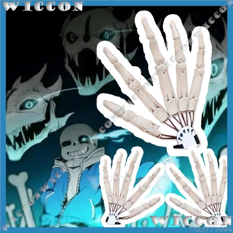 

Sans Skull Hand GAME UNDERTALEe Косплей Белый Череп Пальцы Гибкая Опора Аксессуары Хэллоуин Карнавальный Наряд Подарки Для Вечеринки Cos