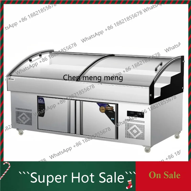 A55 BBQ seafood refrigerated cabinet Commercial cold vegetable cabinet Fruit fishing, skewers a la carte cabinet