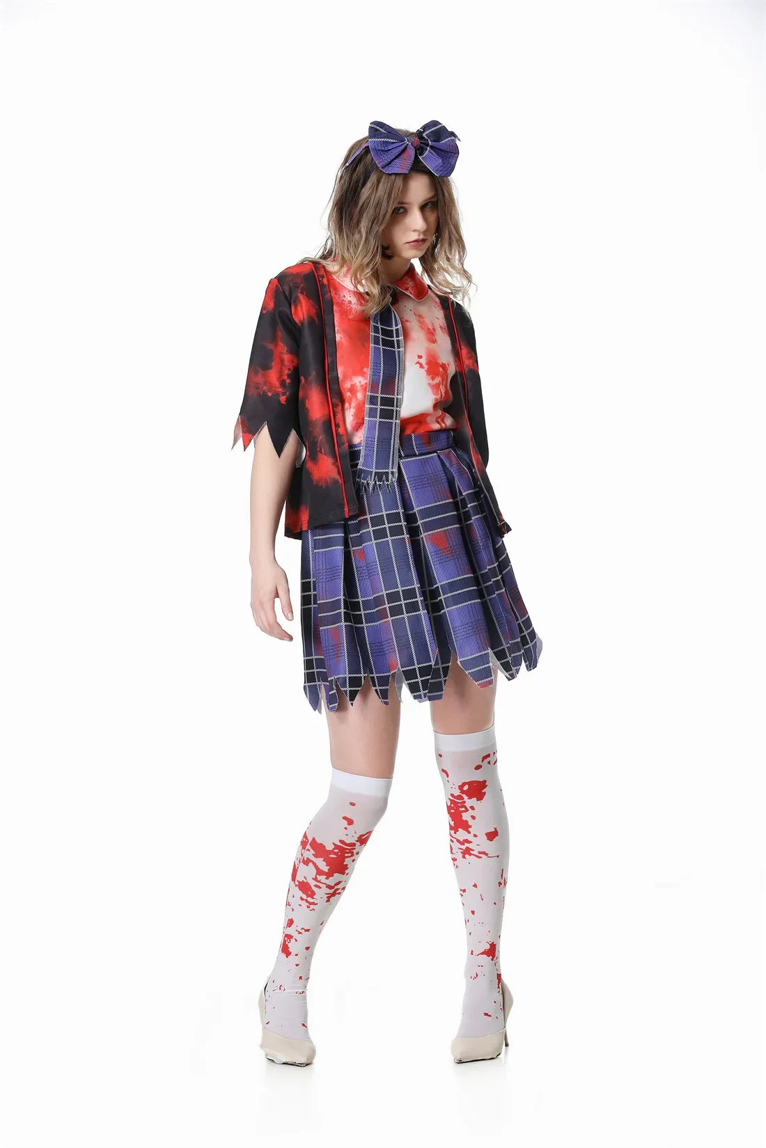 Halloween Cosplay Zombie Vampire Student Uniform Masquerade Party Costume