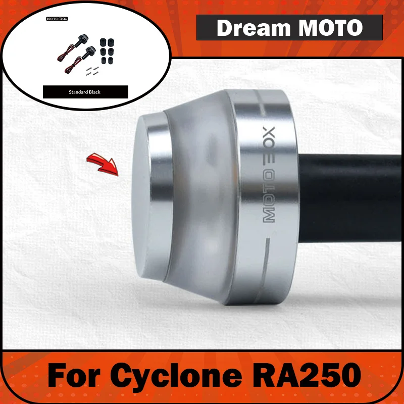 【Premium】For Cyclone RA250 LED handlebar turn signals – Retro motorcycle handlebar terminal-mounted turn signal accessories