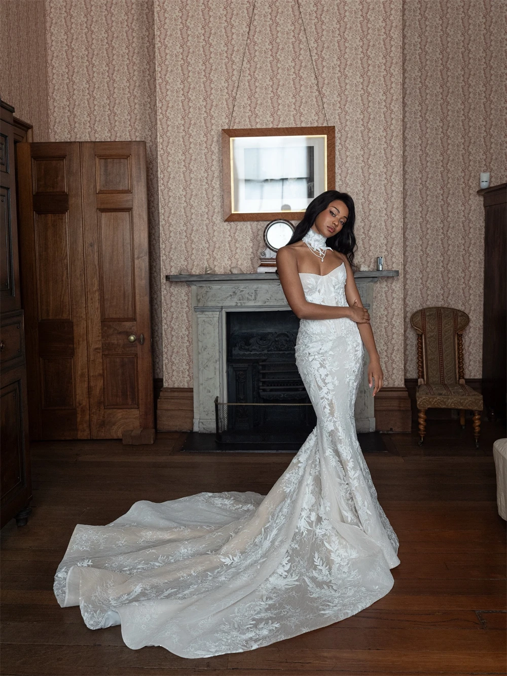 

Customized Boho White Organza Wedding Dress Formal Sweetheart Sleeveless Bridal Gowns Dreamy Mermaid Court Train Robe de mariée