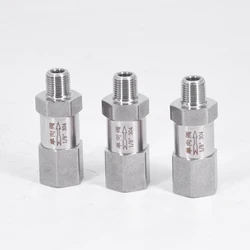 Clapet anti-retour unidirectionnel femelle à mâle, acier inoxydable 1/8 en ligne, BSP NPT, 1/4 po, 3/8 po, 1/2 po, 304 po