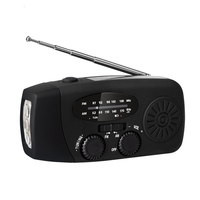 AM/FM Emergency Weather Radio Hand Crank Solar Weather Radio Portable Power Bank With Solar Charging Battery