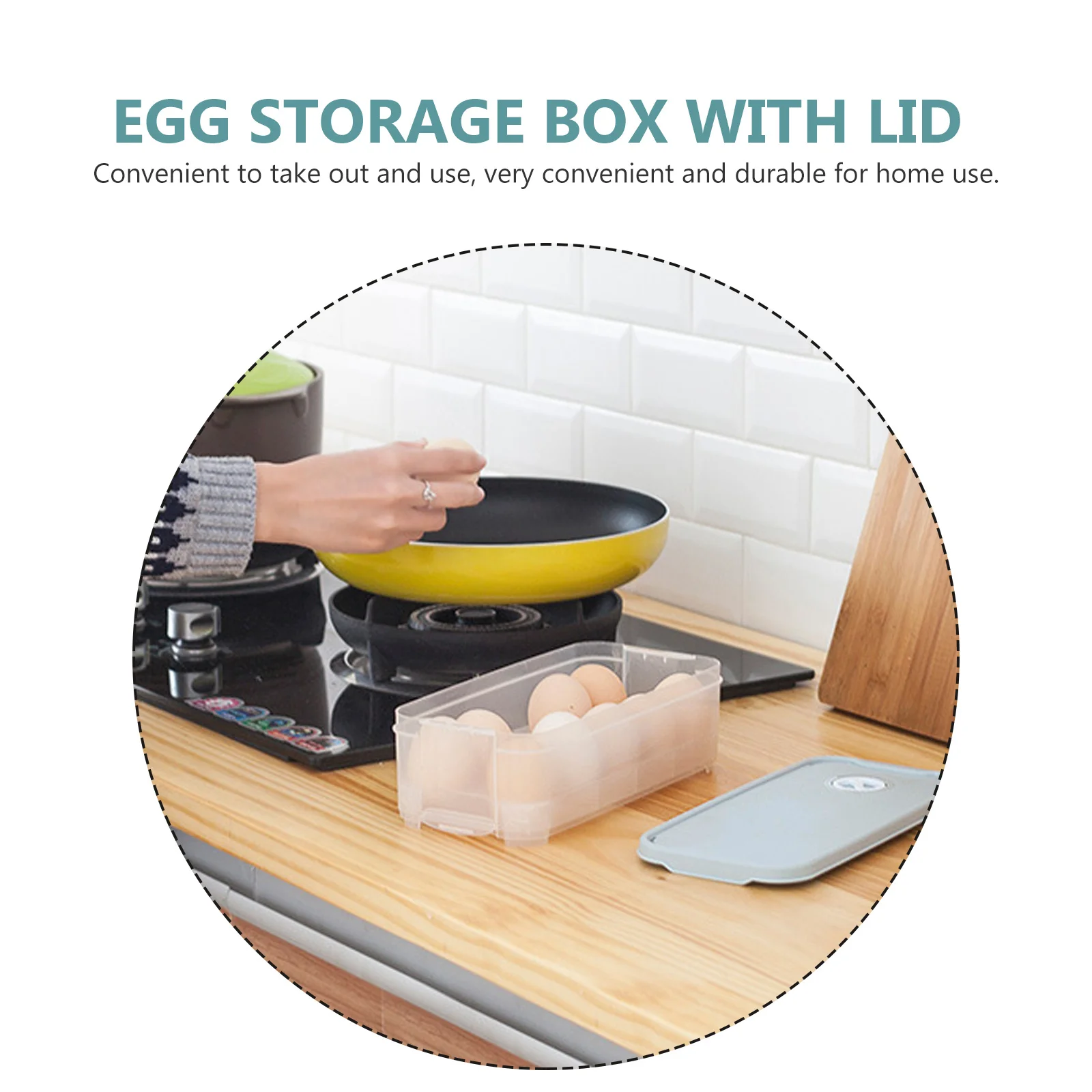 

10 Eggs Egg Storage Box Clear Lid Fridge Organizer Reusable Bpa Free Container for Home Travel Compact Space Saving Egg Holder