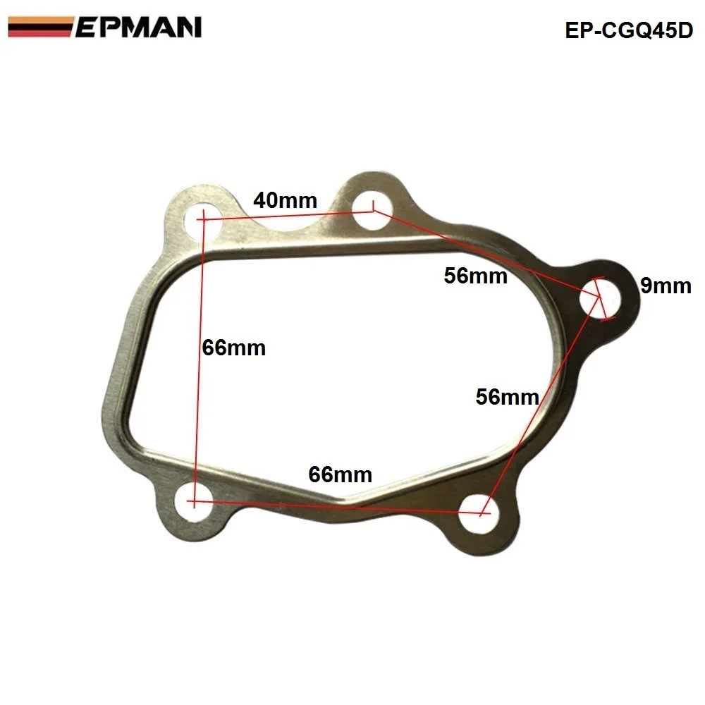 EPMAN 10PCS/LOT Turbocharger Gasket Fitting T25 Turbo GT25 5 Bolt EP-CGQ45D