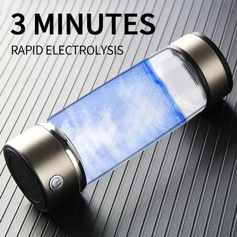 زجاجة مياه الهيدروجين، آلة مولد مياه الهيدروجين المحمولة، تحسين المياه في 3 دقائق التحليل الكهربائي السريع مناسبة للمنزل