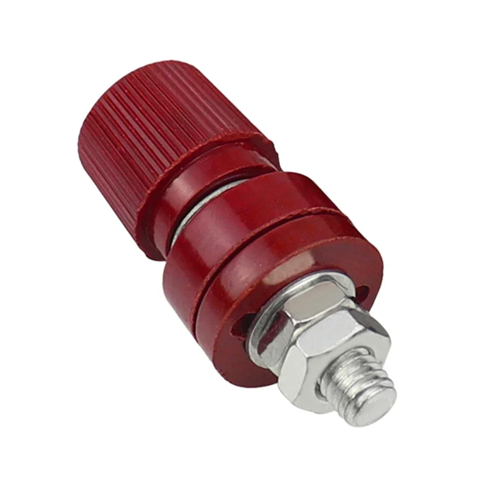 Male Screw Type Audio Binding Post Insulated Terminal Power Connector 6MM Compatible for Electrical Equipment Solar Cells