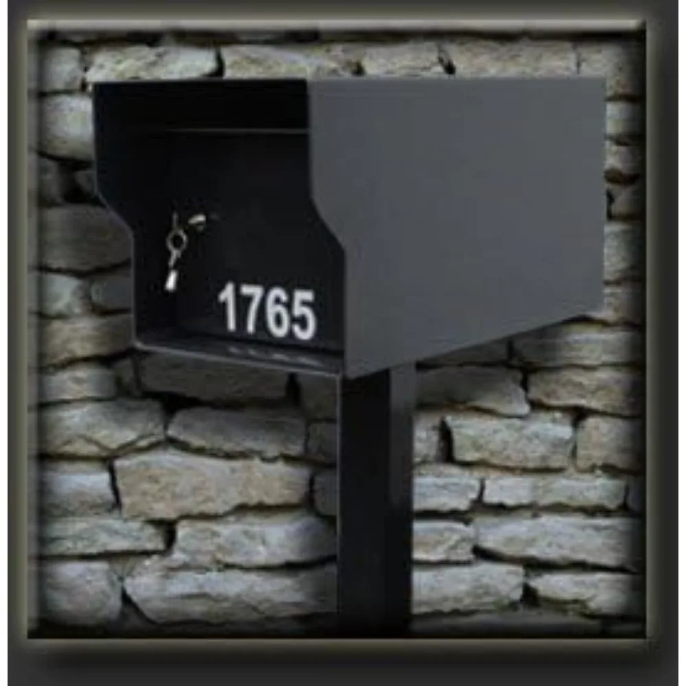 Black letter box mailbox outdoor