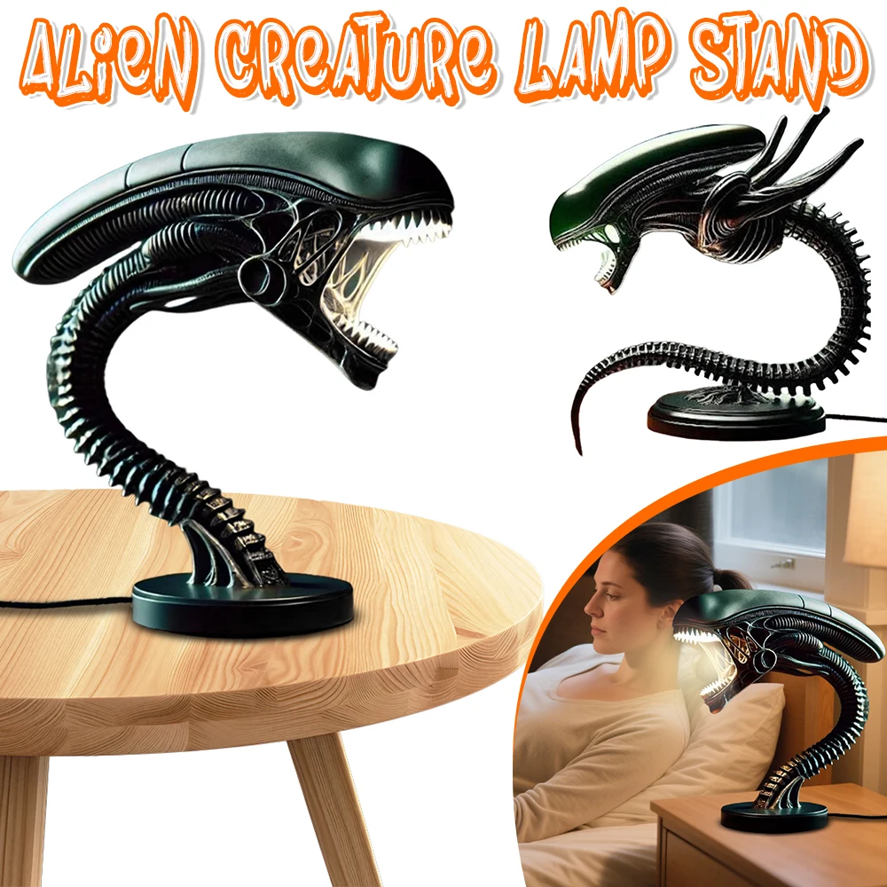 فريد الغريبة مخلوق حامل مصابيح طاولة غرفة النوم المنزلية ضوء الليل مخلوق الغريبة حامل مصباح لمبة مكتب حلية ديكور المنزل