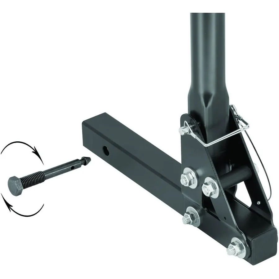 63124 Eclipse Preto 2 Polegadas Quadrado 4 Porta-Bicicleta para transporte de ciclismo ao ar livre seguro e conveniente com design durável a