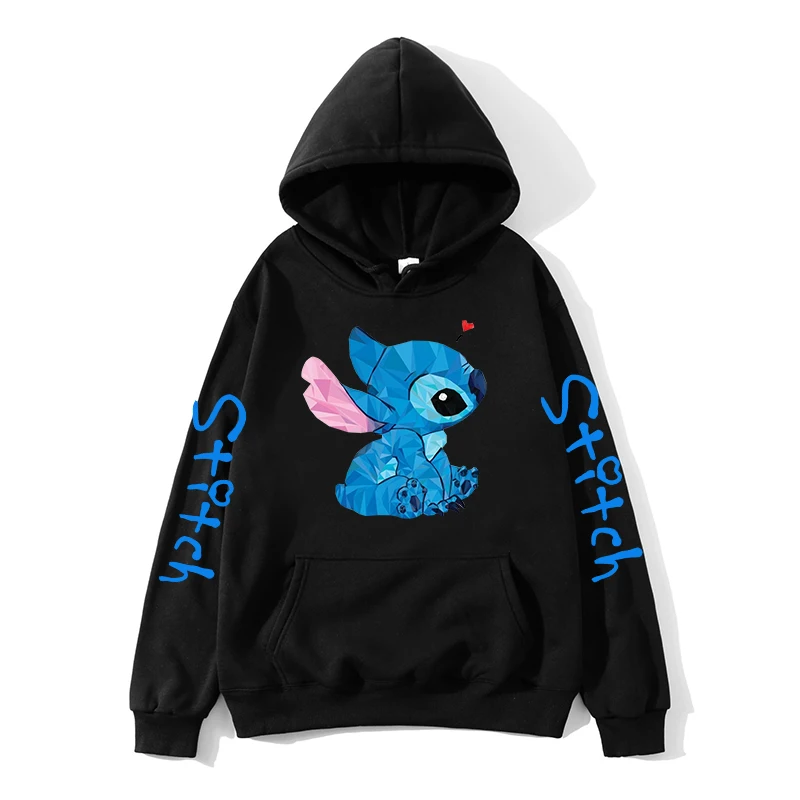 Disney Stitch Hoodie para homens e mulheres, Harajuku Streetwear, moletons para crianças, meninos e meninas, anos 90 Y2K