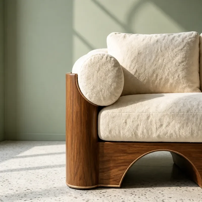New Chinese Style Solid Wood Straight Row Sofa 2026 Modern Simple Painted Living Room Furniture Song Style Aesthetics
