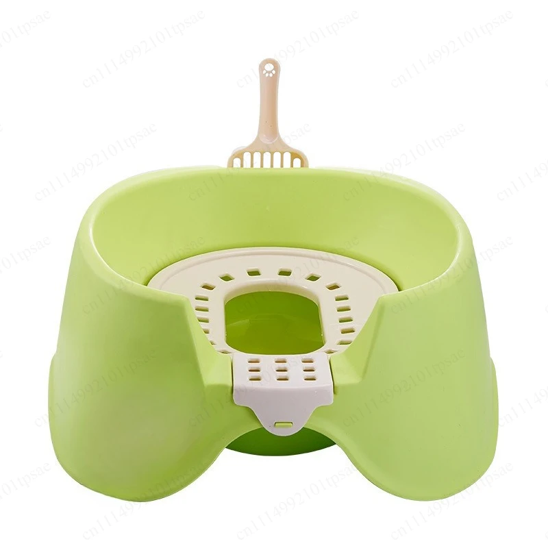Automatic flushing open design pet squat toilet garbage bin for daily use by indoor household cats and dogs