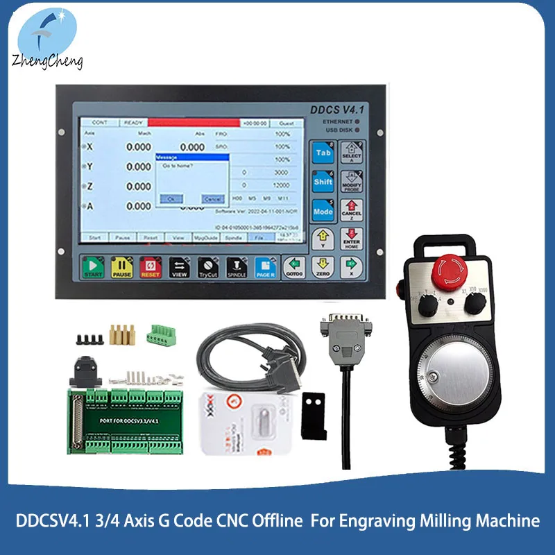 

New DDCSV4.1 Standalone Motion Controller Offline Controller Support 3 /4 axis USB CNC controller interface 3d Touch probe