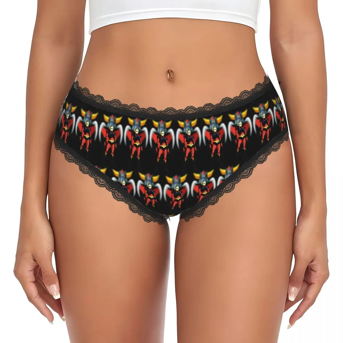 Custom Goldorak Grendizer Anime UFO Robot Goldrake Panties Briefs Women's Comfort Briefs Underwear Breathable Female Underpants