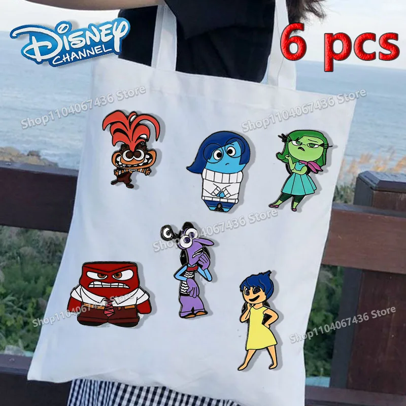 Disney Inside Out Metal Badge Cute Anime Enamel Pins Backpack Shirt Hat Pines Accessories for Friends Christmas Gifts