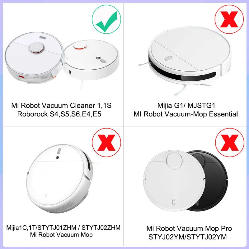 Hepaフィルターxiaomi 1s roborock S5 E5 S51 S55 S50Max メインサイドブラシmijia miロボット掃除機パーツ