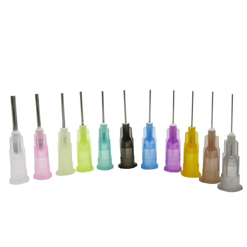 1000pcs 1/2 inch Industrial Glue Dispensing Blunt Needle Tip 13mm Plastic Bayonet Syringe Needles