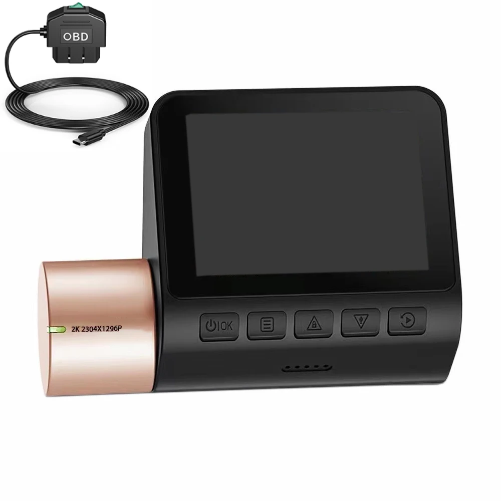 

2 Inch Dashcam 2K Dash Cam Car Camera DVR Video Recorder With WiFi Time Lapse Video Recording OBD Hardwire Kit for Parking Mode