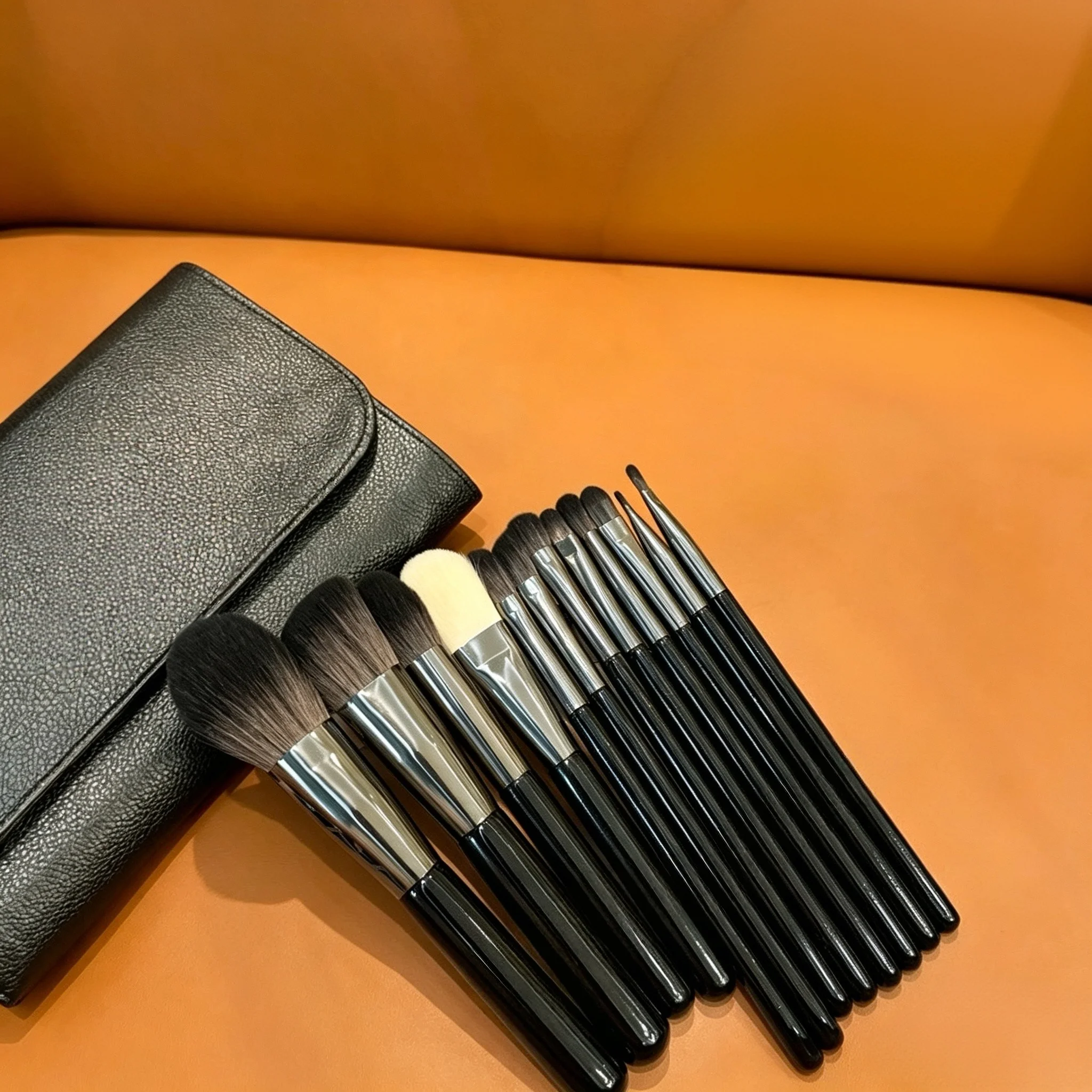 Brand on Sale Professional 12-Piece All-Function Makeup Brush Set Makeup Tools Roll-Up Storage Bag - Perfect Holiday Gift