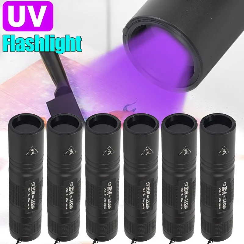 

LED Ultraviolet Torch Portable Home Bacterial Testing Ultra Violet Light Universal Pet Urine Stain Detector Tool with Data Cable
